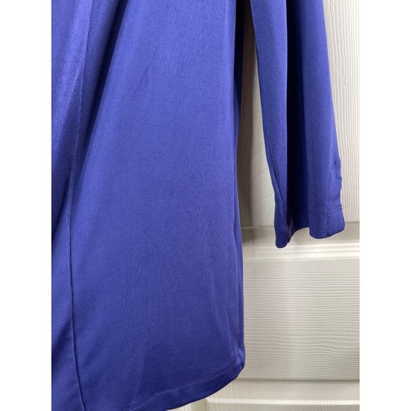 Easywear by Chicos Knit Cardigan Size 0 Womens Size S M 3/4 Sleeve Stretch Blue - Picture 8 of 9